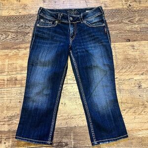 Silver Jeans Blue Ankle Cropped Denim
